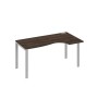А4 С1 046 ДР (Дуб ристретто/Серый) Стол эргономичный правый "Классика" на металлокаркасе UNO