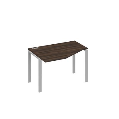 А4 С1 051 ДР (Дуб ристретто/Серый) Стол эргономичный левый "Техно" на металлокаркасе UNO