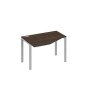 А4 С1 051 ДР (Дуб ристретто/Серый) Стол эргономичный левый "Техно" на металлокаркасе UNO
