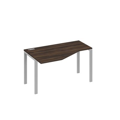 А4 С1 053 ДР (Дуб ристретто/Серый) Стол эргономичный левый "Техно" на металлокаркасе UNO