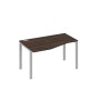 А4 С1 063 ДР (Дуб ристретто/Серый) Стол эргономичный левый "Техно" на металлокаркасе UNO