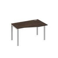 А4 С1 064 ДР (Дуб ристретто/Серый) Стол эргономичный правый "Техно" на металлокаркасе UNO