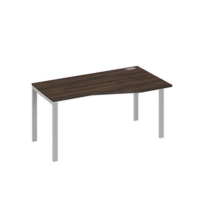 А4 С1 066 ДР (Дуб ристретто/Серый) Стол эргономичный правый "Техно" на металлокаркасе UNO
