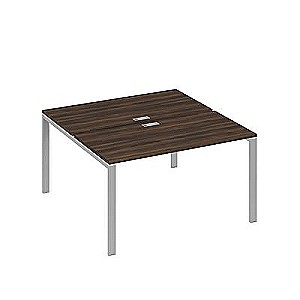 А4 С1 174 ДР (Дуб ристретто/Серый) Рабочая станция на каркасе UNO столы 2х140
