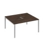 А4 С1 175 ДР (Дуб ристретто/Серый) Рабочая станция на каркасе UNO столы 2х160