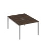 А4 С1 176 ДР (Дуб ристретто/Серый) Рабочая станция на каркасе UNO столы 2х120