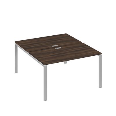 А4 С1 177 ДР (Дуб ристретто/Серый) Рабочая станция на каркасе UNO столы 2х140