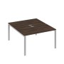 А4 С1 177 ДР (Дуб ристретто/Серый) Рабочая станция на каркасе UNO столы 2х140
