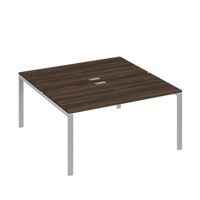 А4 С1 178 ДР (Дуб ристретто/Серый) Рабочая станция на каркасе UNO столы 2х160