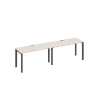 А4 А1 004-2 ДШ (Дуб шамони/Антрацит) Рабочая станция 2х140 опоры UNO