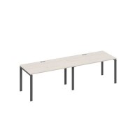 А4 А1 024-2 ДШ (Дуб шамони/Антрацит) Рабочая станция 2х140 опоры UNO