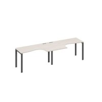 А4 А1 033-2 ДШ (Дуб шамони/Антрацит) Рабочая станция UNO 2х140 столы Классика эргономичные