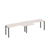 А4 А1 035-2 ДШ (Дуб шамони/Антрацит) Рабочая станция UNO 2х160 столы Классика эргономичные