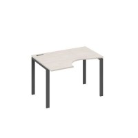 А4 А1 041 ДШ (Дуб шамони/Антрацит) Стол эргономичный левый "Классика" на металлокаркасе UNO