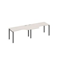 А4 А1 043-2 ДШ (Дуб шамони/Антрацит) Рабочая станция UNO 2х140 столы Классика эргономичные