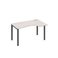 А4 А1 044 ДШ (Дуб шамони/Антрацит) Стол эргономичный правый "Классика" на металлокаркасе UNO