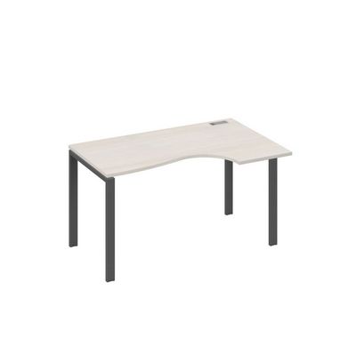 А4 А1 044 ДШ (Дуб шамони/Антрацит) Стол эргономичный правый "Классика" на металлокаркасе UNO