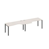 А4 А1 045-2 ДШ (Дуб шамони/Антрацит) Рабочая станция UNO 2х160 столы Классика эргономичные