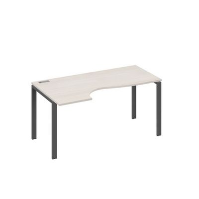 А4 А1 045 ДШ (Дуб шамони/Антрацит) Стол эргономичный левый "Классика" на металлокаркасе UNO