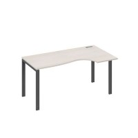 А4 А1 046 ДШ (Дуб шамони/Антрацит) Стол эргономичный правый "Классика" на металлокаркасе UNO