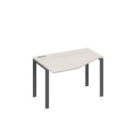 А4 А1 051 ДШ (Дуб шамони/Антрацит) Стол эргономичный левый "Техно" на металлокаркасе UNO