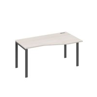 А4 А1 066 ДШ (Дуб шамони/Антрацит) Стол эргономичный правый "Техно" на металлокаркасе UNO