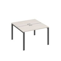 А4 А1 170 ДШ (Дуб шамони/Антрацит) Рабочая станция на каркасе UNO столы 2х120