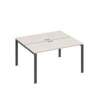 А4 А1 171 ДШ (Дуб шамони/Антрацит) Рабочая станция на каркасе UNO столы 2х140