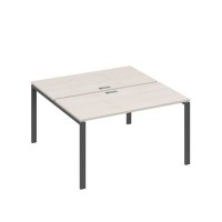 А4 А1 174 ДШ (Дуб шамони/Антрацит) Рабочая станция на каркасе UNO столы 2х140