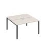 А4 А1 174 ДШ (Дуб шамони/Антрацит) Рабочая станция на каркасе UNO столы 2х140