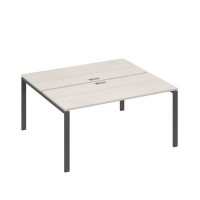 А4 А1 175 ДШ (Дуб шамони/Антрацит) Рабочая станция на каркасе UNO столы 2х160