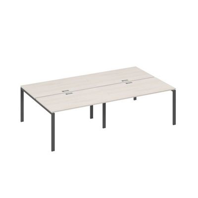 А4 А1 177-2 ДШ (Дуб шамони/Антрацит) Рабочая станция металлокаркас UNO 4х140