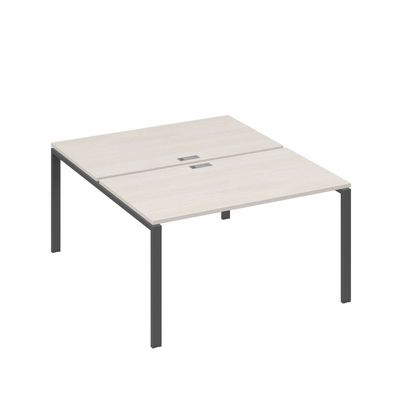 А4 А1 177 ДШ (Дуб шамони/Антрацит) Рабочая станция на каркасе UNO столы 2х140