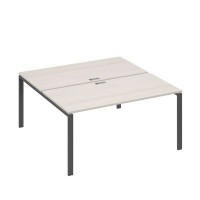 А4 А1 178 ДШ (Дуб шамони/Антрацит) Рабочая станция на каркасе UNO столы 2х160