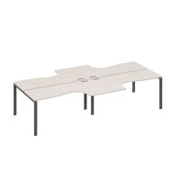 А4 А1 182-2 ДШ (Дуб шамони/Антрацит) Рабочая станция UNO столы 4х160 Классика