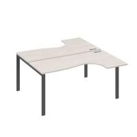 А4 А1 182 ДШ (Дуб шамони/Антрацит) Рабочая станция опоры UNO столы 2х160 Классика