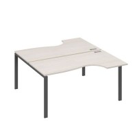 А4 А1 185 ДШ (Дуб шамони/Антрацит) Рабочая станция опоры UNO столы 2х160 Классика