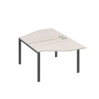 А4 А1 186 ДШ (Дуб шамони/Антрацит) Рабочая станция опоры UNO со столами Техно 2х120