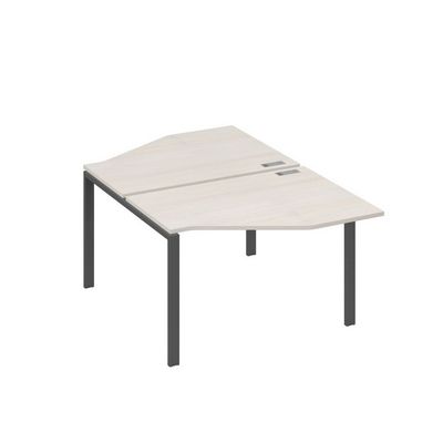 А4 А1 186 ДШ (Дуб шамони/Антрацит) Рабочая станция опоры UNO со столами Техно 2х120