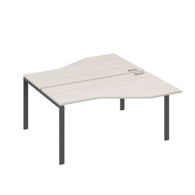 А4 А1 188 ДШ (Дуб шамони/Антрацит) Рабочая станция опоры UNO со столами Техно 2х160