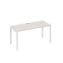 А4 Б1 015 ДШ (Дуб шамони/Белый) Стол письменный на металлокаркасе UNO
