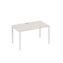 А4 Б1 024 ДШ (Дуб шамони/Белый) Стол письменный на металлокаркасе UNO