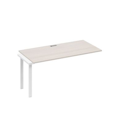 А4 Б1 025-1 ДШ (Дуб шамони/Белый) Секция стола 160 рабочей станции на каркасе UNO