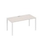 А4 Б1 025 ДШ (Дуб шамони/Белый) Стол письменный на металлокаркасе UNO