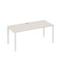 А4 Б1 026 ДШ (Дуб шамони/Белый) Стол письменный на металлокаркасе UNO