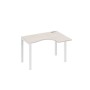 А4 Б1 032 ДШ (Дуб шамони/Белый) Стол эргономичный правый "Классика" на металлокаркасе UNO