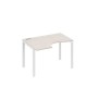 А4 Б1 041 ДШ (Дуб шамони/Белый) Стол эргономичный левый "Классика" на металлокаркасе UNO