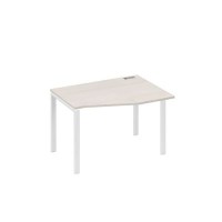 А4 Б1 062 ДШ (Дуб шамони/Белый) Стол эргономичный правый "Техно" на металлокаркасе UNO
