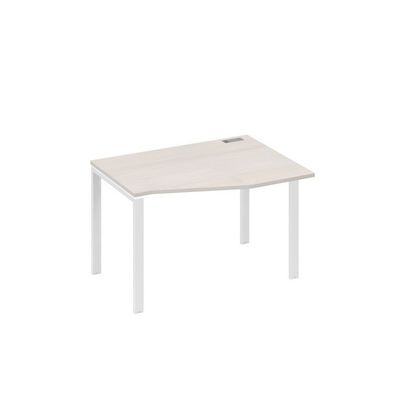 А4 Б1 062 ДШ (Дуб шамони/Белый) Стол эргономичный правый "Техно" на металлокаркасе UNO