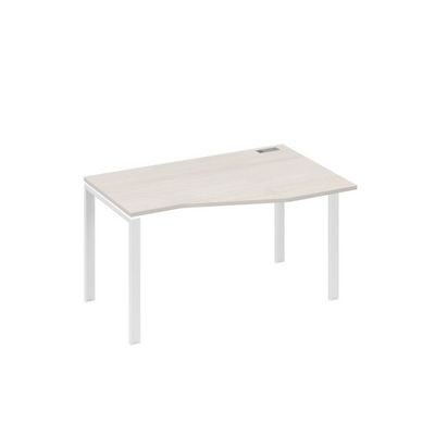 А4 Б1 064 ДШ (Дуб шамони/Белый) Стол эргономичный правый "Техно" на металлокаркасе UNO